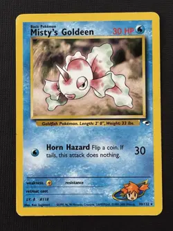 Pokemon Misty's Goldeen 30/132 Gym Heroes Regular Uncommon 30HP Basic 30 Attack - Image 1