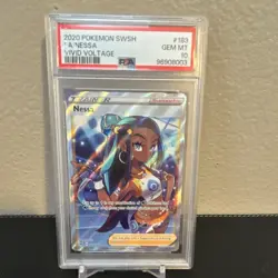 Pokemon Nessa Full Art Ultra Rare Holo 183/185 Swsh04 Vivid Voltage PSA 10 - Image 1