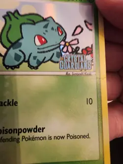 Pokemon TCG Bulbasaur 45/100 Crystal Guardians Reverse Holo Stamped - Image 3