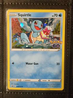 Squirtle SWSH233 Pokemon GO Black Star Promo Holo Rare NM/M Swirl Error - Image 1