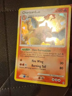 2009 Pokemon TCG Charizard Platinum Arceus Holo #1/99 Cracked Ice LP - Image 3