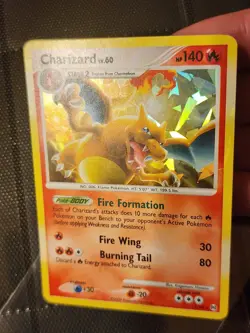 2009 Pokemon TCG Charizard Platinum Arceus Holo #1/99 Cracked Ice LP - Image 4