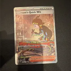 Pokemon Clemont's Quick Wit Holo SV8a Surging Sparks Special Illustration #243/… - Image 1