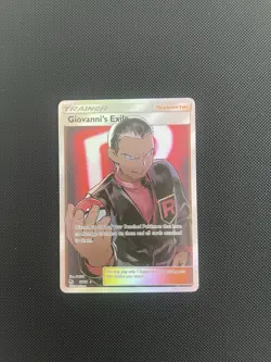 Pokemon TCG Giovanni's Exile Hidden Fates Holo Card 67/68 Full Art - Image 1