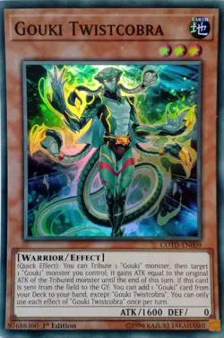 COTD-EN009 GOUKI TWISTCOBRA SUPER RARE 1ST EDITION YuGiOh CARD - Image 1