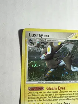 Luxray 7/130 Holo Rare Diamond and Pearl LP / MP SWIRL Holo Bleed Pokemon Card - Image 4