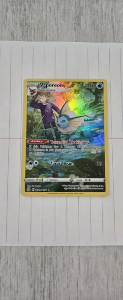 Vaporeon TG02/TG30 SWSH09: Brilliant Stars Trainer Gallery NM Pokemon Card TCG - Image 1
