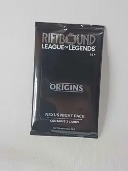Riftbound Origins Nexus Night Pack Sealed English 3-Card Pack - Image 1