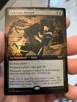 MTG Grievous Wound (Foil Extended Art) [Duskmourn, Near Mint] - Image 1