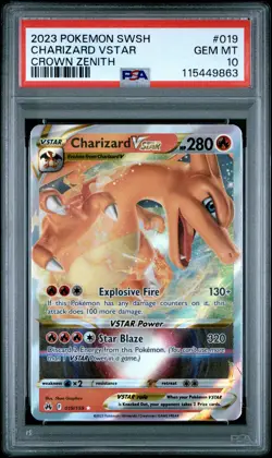 Charizard Vstar 019/159 Sword Shield Crown Zenith Pokemon PSA 10 - Image 1