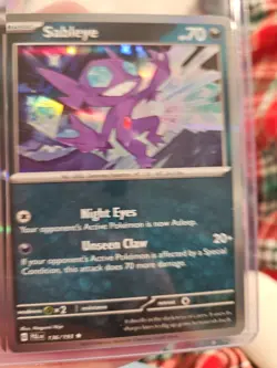 Pokemon TCG Sableye Scarlet & Violet Paldea Evolved 136/193 Holo Rare PACK FRESH - Image 3