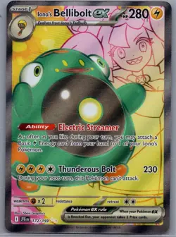 Iono's Bellibolt ex 172/159 - Pokemon TCG Journey Together Ultra Rare NM - Image 1
