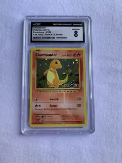 2016 Pokemon Charmander 9/108 Evolutions Toys R Us Promo Holo Rare CGC 8 - Image 1