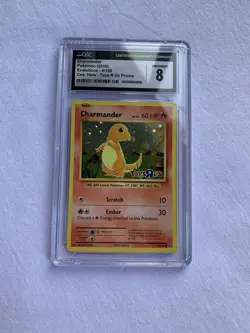 2016 Pokemon Charmander 9/108 Evolutions Toys R Us Promo Holo Rare CGC 8 - Image 3
