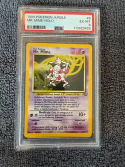1999 Pokemon Jungle #6/64 Mr. Mime-Holo PSA 6 EX-MT - Image 1
