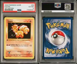 1999 POKEMON BASE SET 1ST EDITION SHAWDOWLESS #68 VULPIX PSA 6 - Image 3