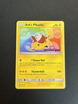 Pokemon TCG - Ash’s Pikachu SM108 - Black Star Promo - LP - Image 1