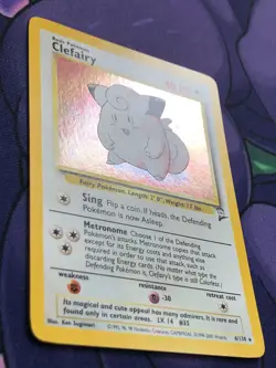 Clefairy 6/130 - Base Set 2- Holo Rare - 2000 Vintage WOTC Pokemon NM NEAR MINT - Image 3