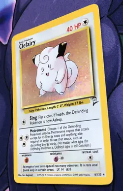 Clefairy 6/130 - Base Set 2- Holo Rare - 2000 Vintage WOTC Pokemon NM NEAR MINT - Image 5