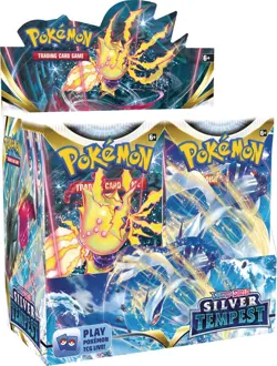 Pokemon TCG Sword & Shield Silver Tempest Booster Box New (Small Plastic Tear) - Image 1