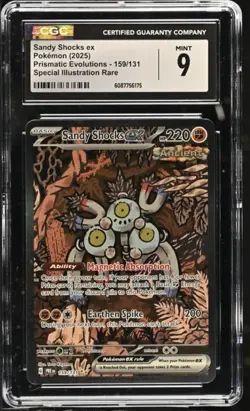CGC Mint 9 Sandy Shocks ex Pokemon (2025) Prismatic Evolutions - 159/131 - Image 1