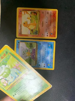 Charmander 46/102 + Bulbasaur 44/102 + Squirtle 63/102 Pokemon 1999 WOTC Common - Image 3
