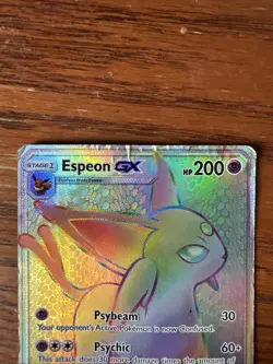 Pokemon TCG Espeon GX Rainbow Secret Rare Card 152/149 - Image 2