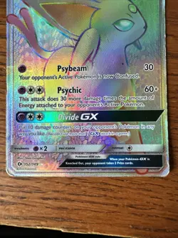 Pokemon TCG Espeon GX Rainbow Secret Rare Card 152/149 - Image 3