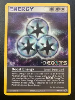 Boost Energy EX Deoxys 93/107 Holo Uncommon Pokemon Trading Card - Image 1
