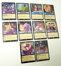 Disney Lorcana Theme Lot - Emperor's New Groove Theme Lot Of 10 Cards - Image 1