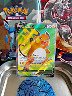Pokemon TCG Raichu V 158/172 Brilliant Stars Holo Ultra Rare Card - Image 1