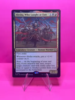 MTG- Foundations - Alesha, Who Laughs at Fate Regular NM - Image 1