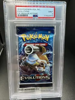 2016. POKEMON XY EVOLUTIONS BOOSTER PACK (2016) Mega Blastoise - PSA 9 - Image 1