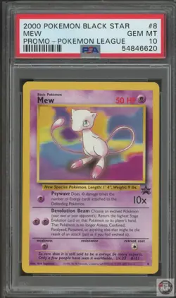 Mew 8 Pokemon League Promo Black Star Pokemon PSA 10 - Image 1