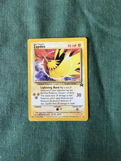 Pokemon TCG Zapdos Black Star Promo 23 WOTC MP Non Holo - Image 1