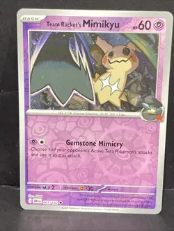 Team Rocket's Mimikyu Pokemon SV10 Destined Rivals Reverse Holo 087/182 TCG Foil - Image 1