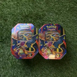 Pokemon TCG Mega Charizard Y EX Tins Sealed SET OF 2 - Image 1