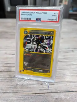 Pokemon PSA 9 MINT Magneton 22/147 Aquapolis Non-Holo Rare 2003 E-Reader - Image 2