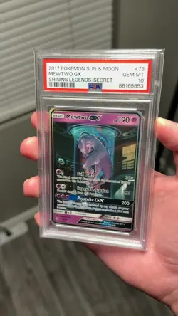 Pokemon Mewtwo GX Secret Rare PSA 10 Shining Legends 78/73 Holo Shiny Rare - Image 2