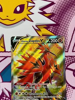 Pokemon TCG - Galarian Zapdos V 173/198 - SWSH Chilling Reign - Full Art - NM - Image 3