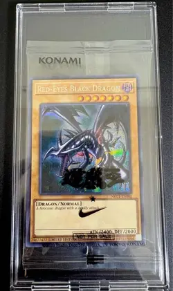Yu Gi Oh card Red-Eyes Black Dragon Nike Worlds Promo NKC1-EN002 2025 - Image 1