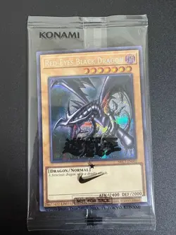 Yu Gi Oh card Red-Eyes Black Dragon Nike Worlds Promo NKC1-EN002 2025 - Image 3