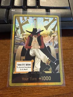 One Piece Alt Art Don Dracule Mihawk Gold Parallel- The Azure Sea’s Seven - Image 1