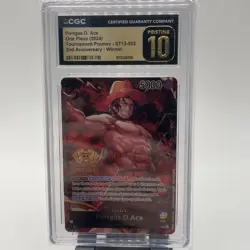 One Piece ST13-002 Portgas.D.Ace 2nd Anniversary Tournament Winner Promo cgc 10 - Image 1