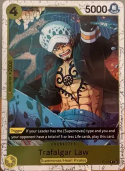 Bandai One Piece CCG Trafalgar Law P-088 (Jolly Roger Foil) PRB-02 Promo Reprint - Image 1