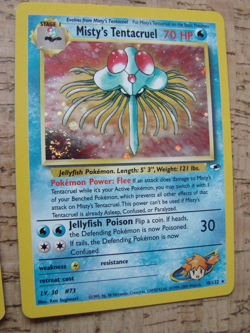 VTG Pokemon Card 1999-2000 Blue Water Misty's TENTACRUEL Holo Gamefreak - Image 1