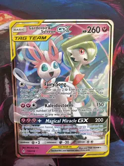 Pokemon TCG Gardevoir & Sylveon GX Holo Card 130/214 Unbroken Bonds NM - Image 1