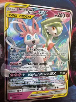 Pokemon TCG Gardevoir & Sylveon GX Holo Card 130/214 Unbroken Bonds NM - Image 2