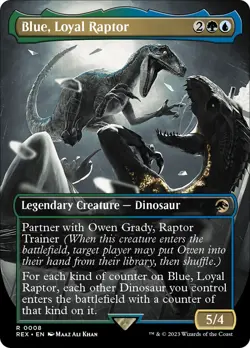 Blue, Loyal Raptor Jurassic World PLD Creature Rare MAGIC MTG CARD ABUGames - Image 1
