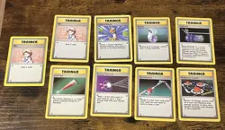 Pokemon TCG Trainer Lot ( 9 Cards) Base Set WOTC Vintage 1999 - Image 1